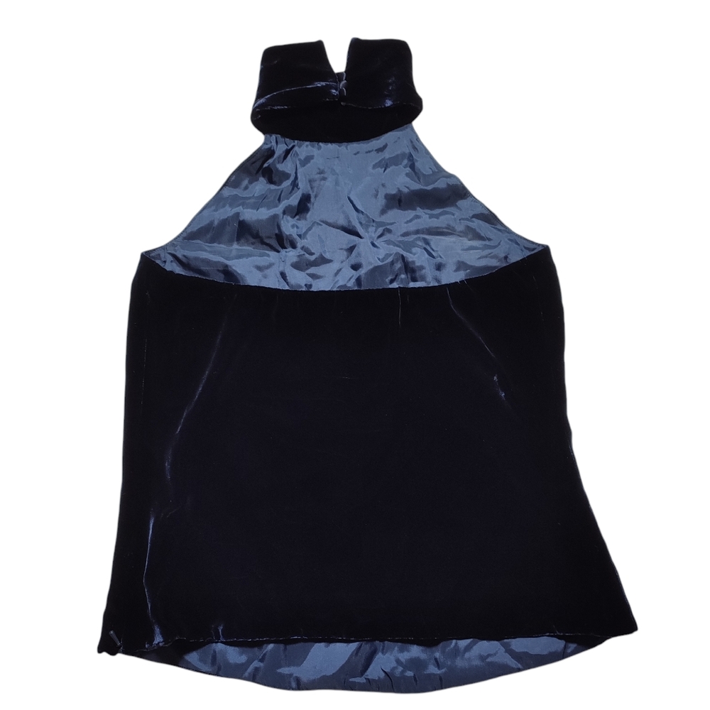 Ralph Lauren Navy Velvet Halter Top NWT Size 6 - Picture 5 of 12
